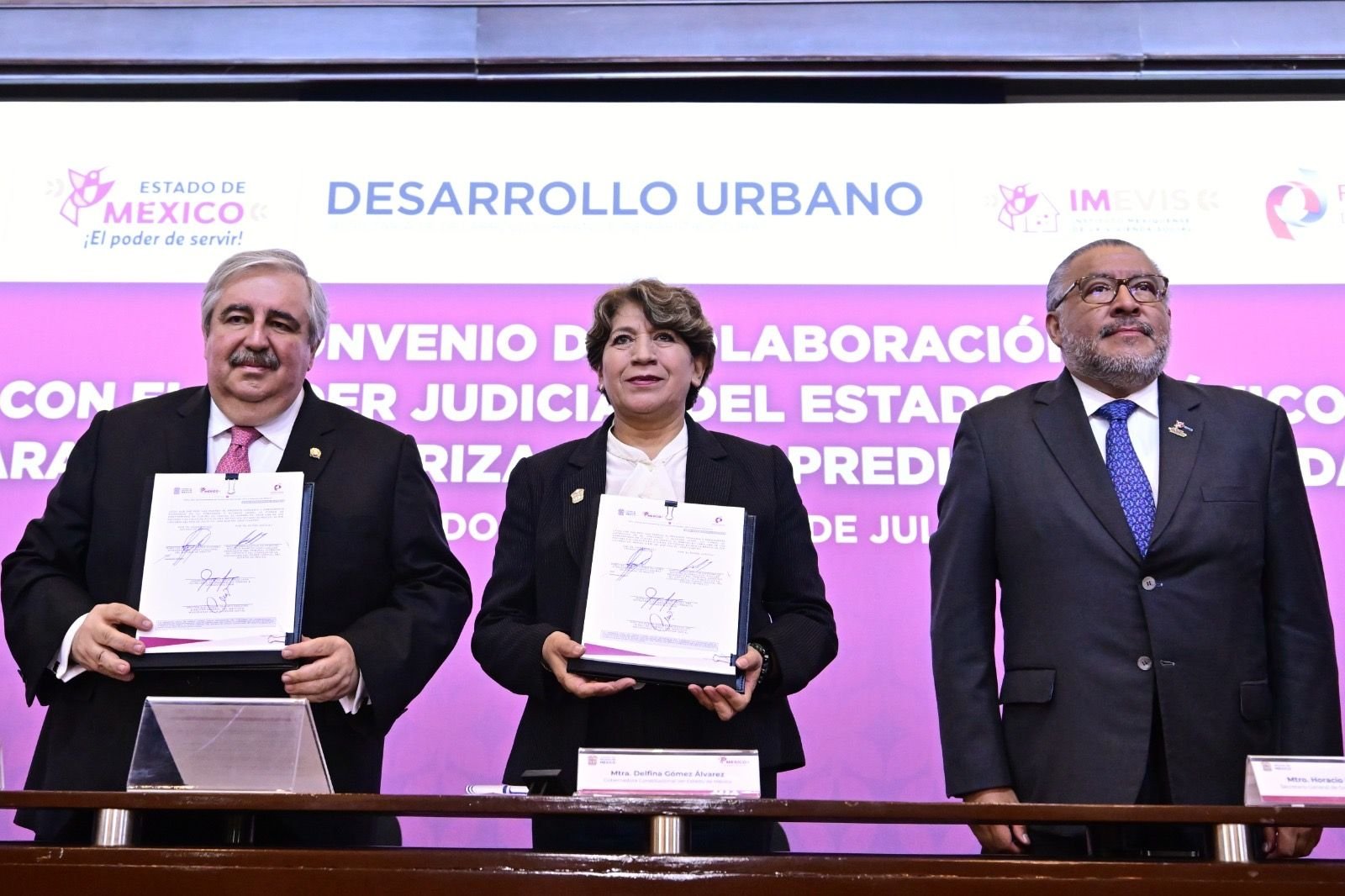 Gobernadora Delfina Gómez Álvarez firma convenio con el Poder Judicial ...